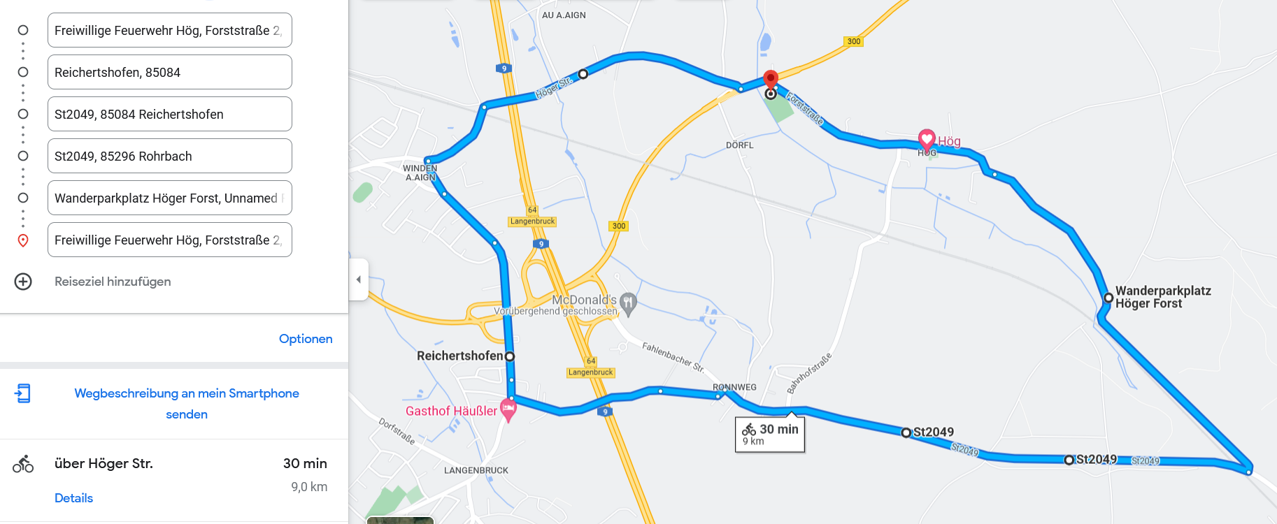 Google Karte Traktoren