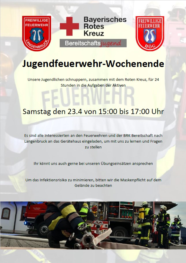 Flyer Jugendfeuerwehr Wochenende 2022