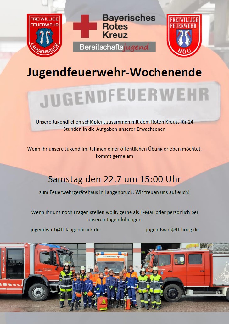 Flyer Jugendfeuerwehrwochenende 2023