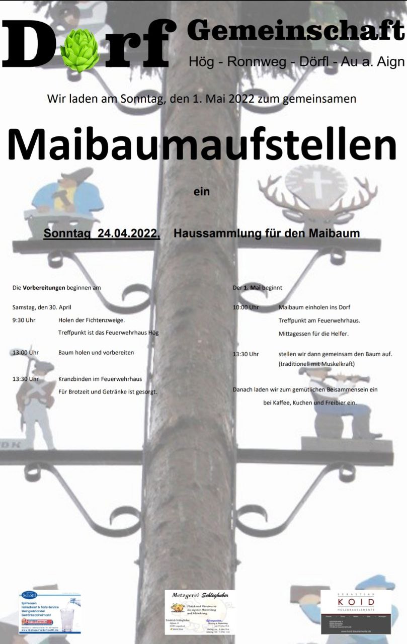 Werbung Maibaum 2022